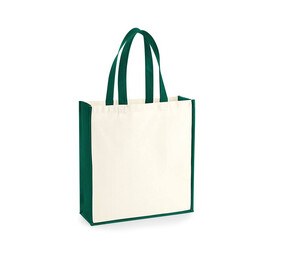 Westford mill WM600 - Gallery shopping bag Natural / Bottle Green