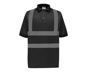Yoko YK210 - High visibility short-sleeved polo shirt Black