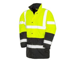 Result RS452 - Two-tone safety parka Fluorescent Yellow / Black