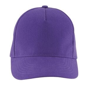 SOL'S 00594 - LONG BEACH Five Panel Cap Dark Purple