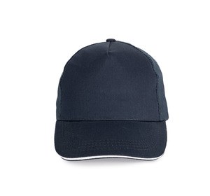 K-up KP130 - SANDWICH PEAK CAP - 5 PANELS Navy / White