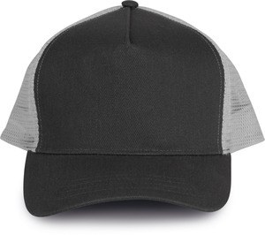 K-up KP137 - TRUCKER MESH CAP - 5 PANELS Dark grey / Light grey