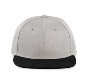 K-up KP160 - Snapback cap - 6 panels Light Grey / Black