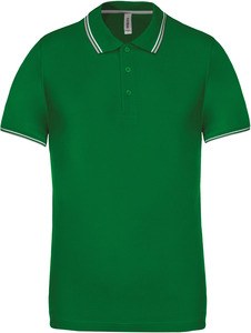 Kariban K250 - MEN'S SHORT SLEEVE POLO SHIRT Kelly Green / Light Grey / White