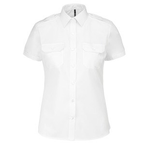 Kariban K504 - Ladies’ short-sleeved pilot shirt White