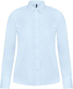 Kariban K506 - Ladies’ long-sleeved pilot shirt Sky Blue