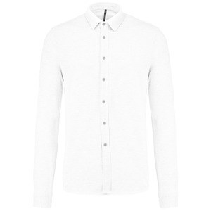 Kariban K508 - Long-sleevedpiqué knit shirt White