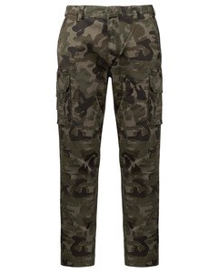 Kariban K744 - Men's multi-pocket trousers Olive Camouflage