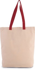 Kimood KI0278 - Gusset shopping bag with contrasting handles