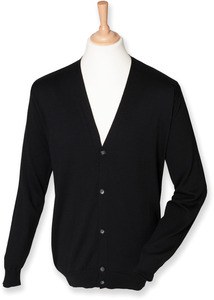 Henbury H722 - Men's Cardigan Black