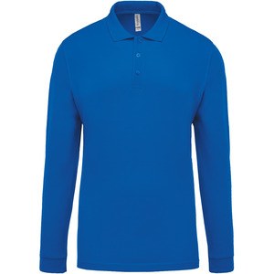 Kariban K256 - Men's long-sleeved piqué polo shirt Light Royal Blue