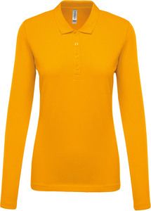 Kariban K257 - Ladies’ long-sleeved piqué polo shirt Yellow