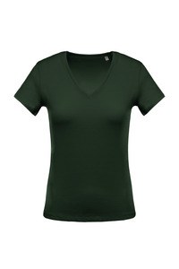 Kariban K390 - Ladies' short-sleeved V-neck T-shirt Forest Green