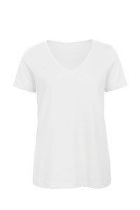 B&C CGTW045 - Women's Organic Inspire V-Neck T-Shirt White