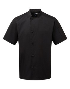 Premier PR900 - "Essential" short-sleeved chef's jacket Black