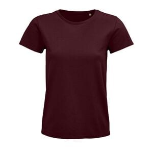 SOL'S 03579 - Pioneer Women Round Neck Fitted Jersey T Shirt Burgundy