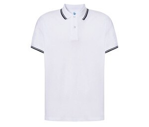 JHK JK205 - Contrasting men's polo shirt White / Navy