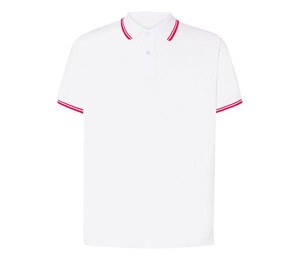 JHK JK205 - Contrasting men's polo shirt White / Red