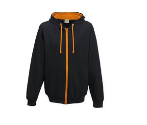 AWDIS JH053 - Contrast zipped hoodie