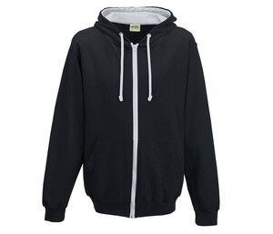 AWDIS JH053 - Contrast zipped hoodie