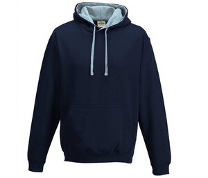 AWDIS JH003 - Contrast Hoodie French Navy / Sky Blue