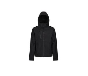 Regatta RGA701 - Men's hooded softshell jacket Black / Black