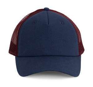 K-up KP170 - Trucker cap - 5 panels Indigo / Wine