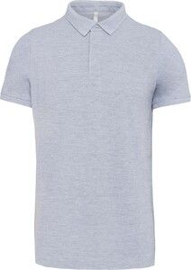 WK. Designed To Work WK225 - Men's short sleeve stud polo shirt Oxford Grey