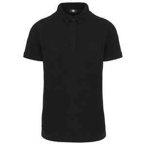 WK. Designed To Work WK225 - Men's short sleeve stud polo shirt Black