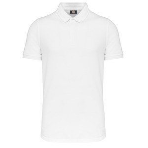 WK. Designed To Work WK225 - Men's short sleeve stud polo shirt White