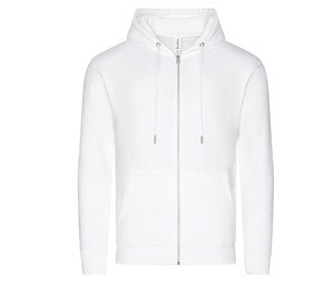 AWDIS JH250 - Organic zipped hood Arctic White