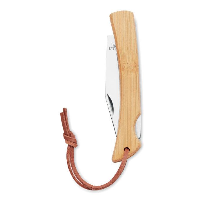 GiftRetail MO6623 - MANSAN Foldable knife in bamboo