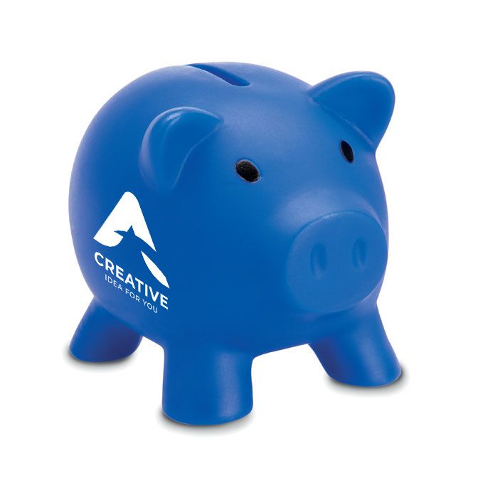 GiftRetail MO8132 - Piggy bank in PVC with an ABS stopper on the bottom