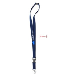 GiftRetail MO8595 - LANY Lanyard with metal hook 20 mm Blue