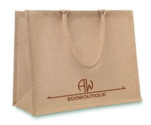 GiftRetail MO8965 - BRICK LANE Jute shopping bag Beige