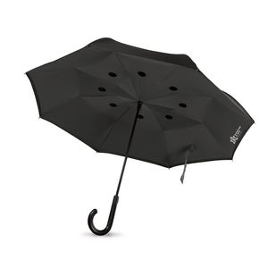 GiftRetail MO9002 - DUNDEE 23 inch Reversible umbrella Black