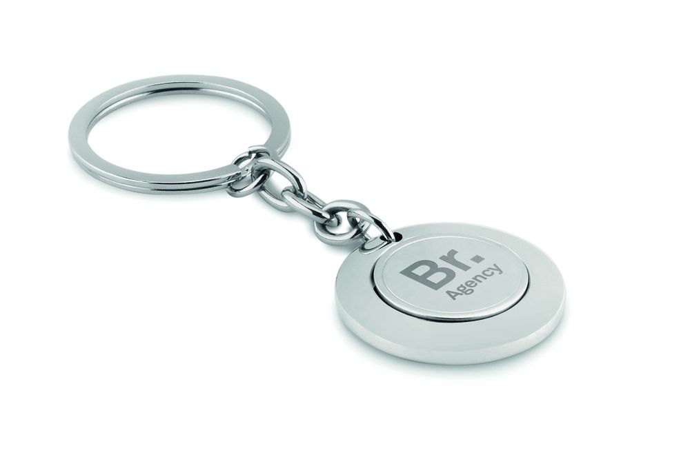 GiftRetail MO9289 - FLAT RING Key ring with token