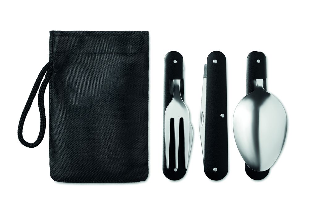 GiftRetail MO9503 - 3 SERVICE 3-piece camping utensils set