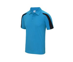Just Cool JC043 - Contrast sports polo shirt Sapphire Blue/ Jet Black