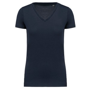 Kariban K3003 - Ladies' Supima® V-neck short sleeve t-shirt Navy