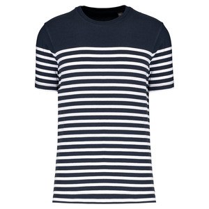 Kariban K3033 - Men's Organic crew neck sailor T-shirt Navy / White Stripes