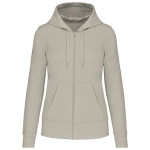 Kariban K4031 - Ladies' eco-friendly zip-through hoodie Clay