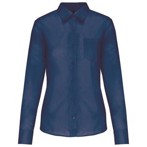 Kariban K549 - JESSICA - LADIES' LONG SLEEVE EASY CARE POLYCOTTON POPLIN SHIRT Deep Blue