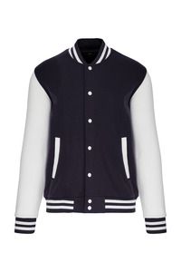 Kariban K498 - Kids teddy fleece jacket Navy / White