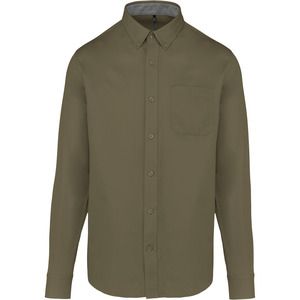 Kariban K586 - Men's Nevada long sleeve cotton shirt Light Khaki