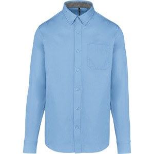 Kariban K586 - Men's Nevada long sleeve cotton shirt Sky Blue