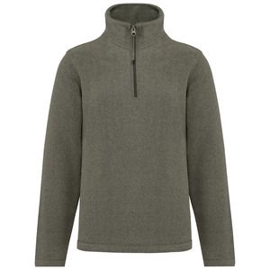 Kariban K912 - ENZO - ZIP NECK MICRO FLEECE TOP Green Marble Heather