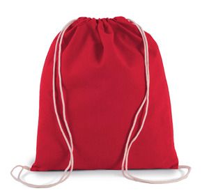 Kimood KI0147 - ORGANIC COTTON SMALL DRAWSTRING BAG Hibiscus Red