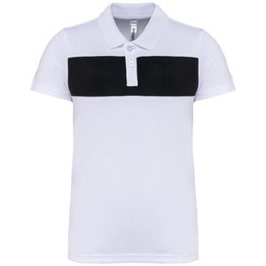 Proact PA494 - Kids' short-sleeved polo-shirt White / Black