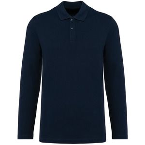 Kariban Premium PK202 - Men's long-sleeved Supima® polo shirt Deep Navy